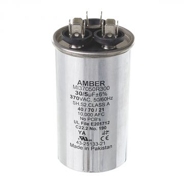 Ruud 43-25133-21 Capacitor - 30/5/370 Dual Round