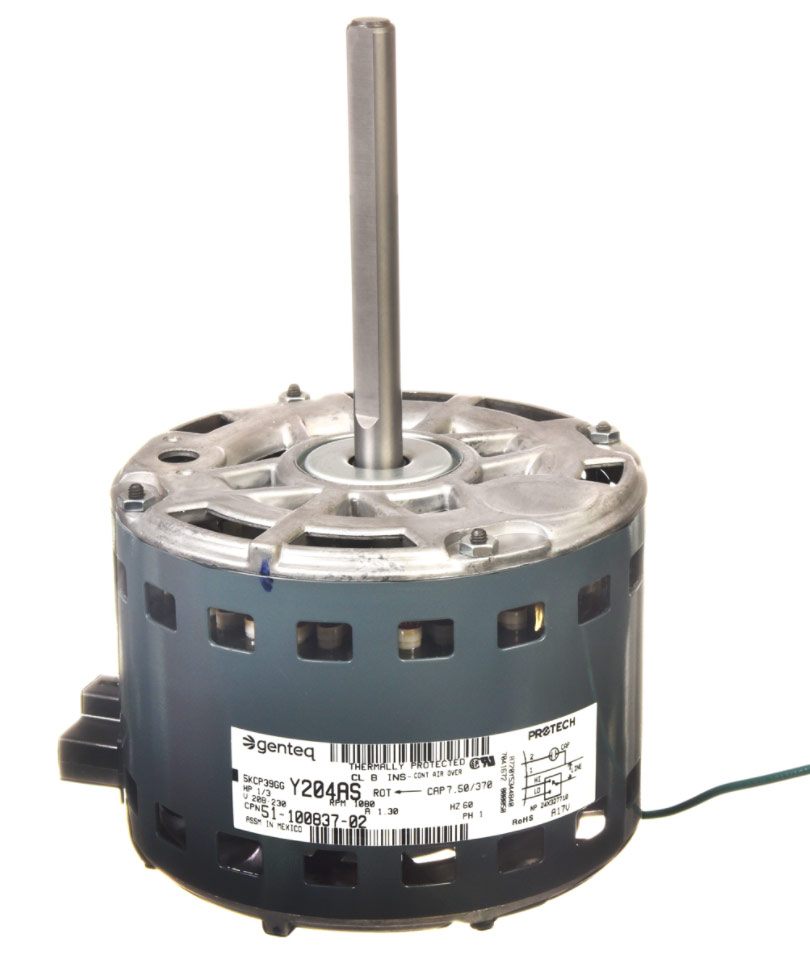 Ruud 51-100837-02 Blower Motor 1/3 HP 208-230/1/60 1075 RPM 2 Speeds