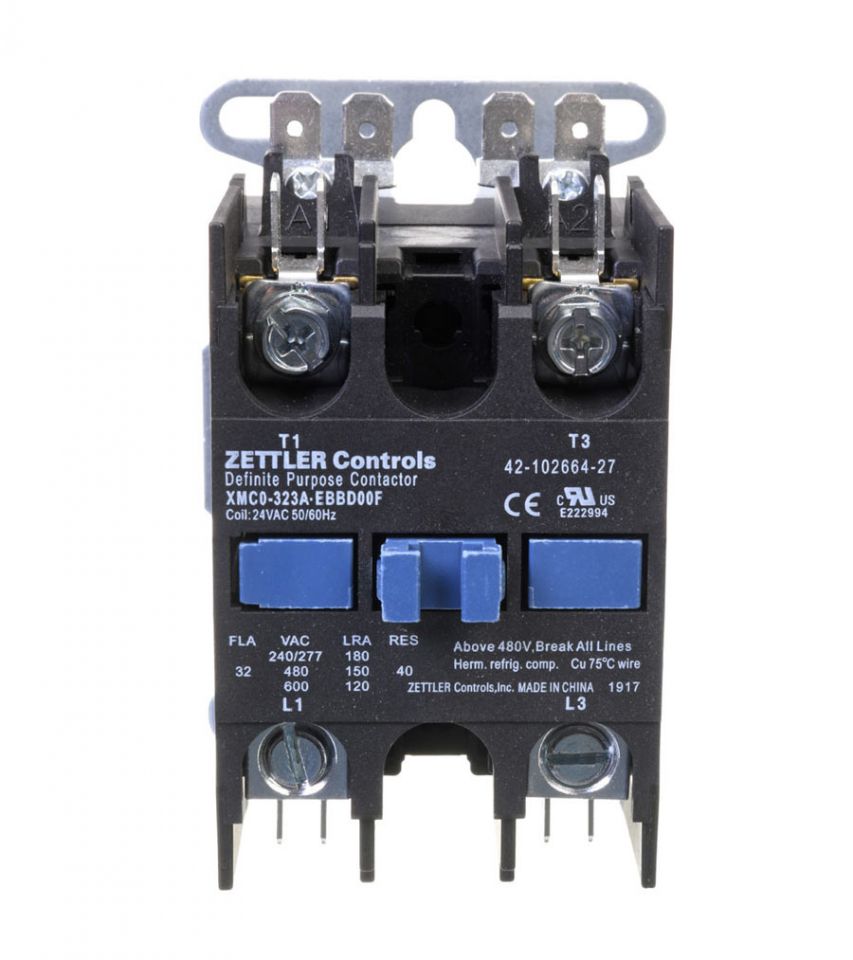 Ruud 42-102664-27 Contactor - 30A 2-Pole for 24V coil