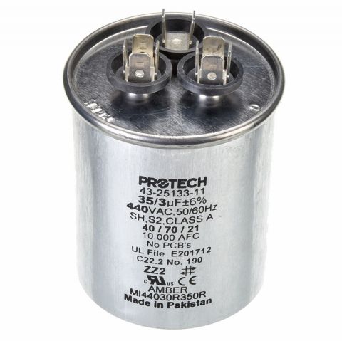 Ruud 43-25135-11 Capacitor - 40/7.5/440 Dual Oval
