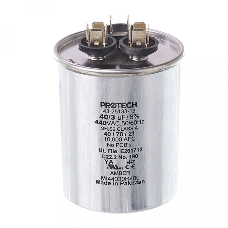 Ruud 43-25133-13 Capacitor - 40/3/440 Dual Round