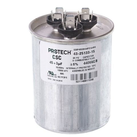Ruud 43-25133-15 Capacitor - 45/3/440 Dual Round