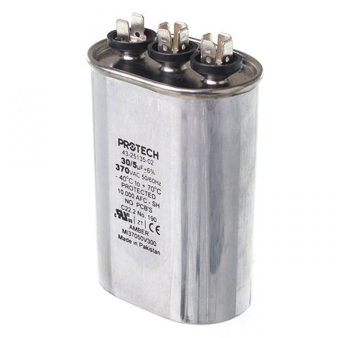 Ruud 43-25135-02 Capacitor - 30/5/370 Dual Oval