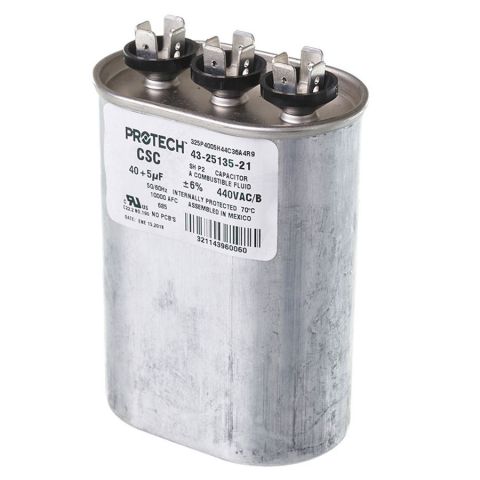 Ruud 43-25135-21 Capacitor - 40/5/440 Dual Oval