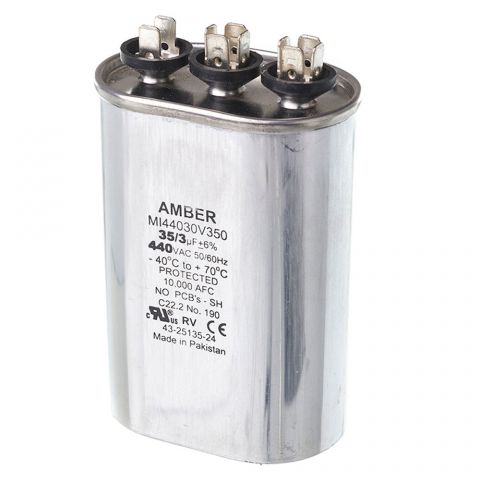 Ruud 43-25135-24 Capacitor - 35/3/440 Dual Oval