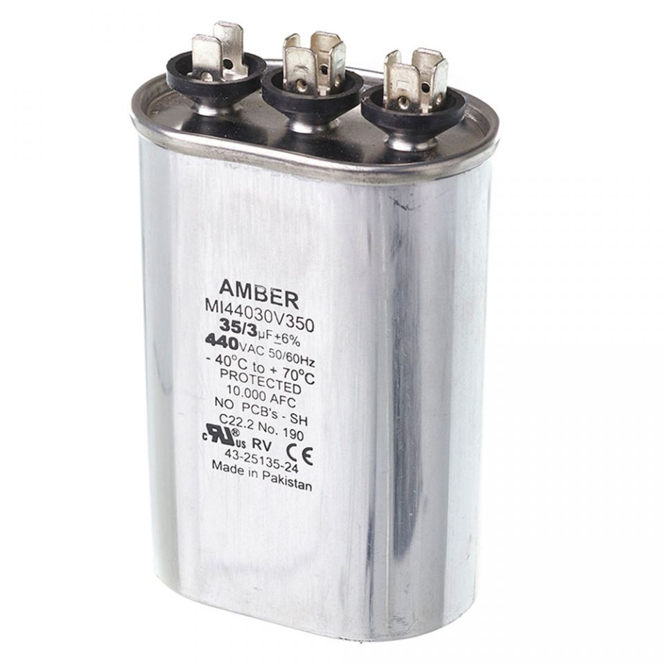 Ruud 43-25135-24 Capacitor - 35/3/440 Dual Oval