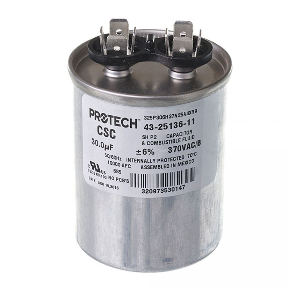 Ruud 43-25136-11 Capacitor - 30/370 Single Round