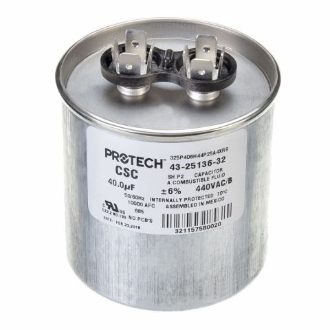 Ruud 43-25136-32 Capacitor - 40/440 Single Round