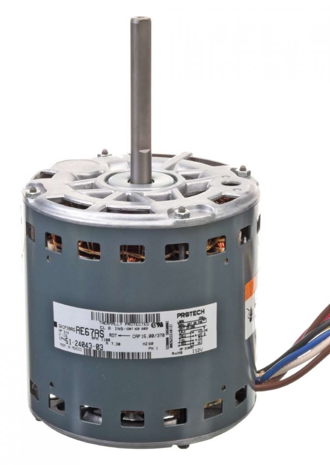 Ruud 51-24043-03 Blower Motor 3/4 HP 120/1/60 1075 RPM 4 Speeds