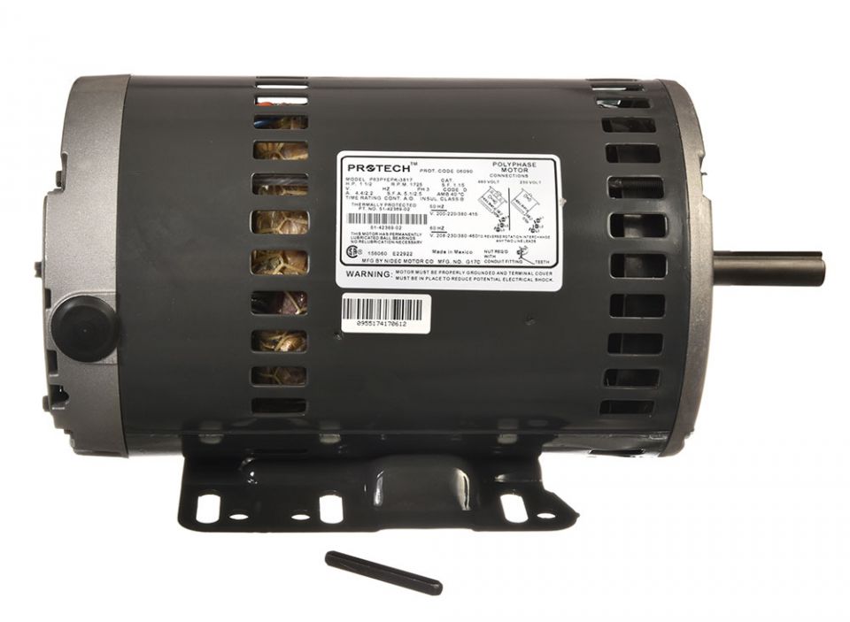 Ruud 51-42369-02 Blower Motor 1 1/2 HP 208-230-380-415-460/3 1725 RPM 1 Speed